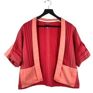 Kalbelia‎ Mexico Handmade Hand Woven Pocket Kimono Short Jacket